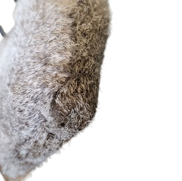 MICHAEL KORS Rabbit Fur Crossbody Bag With Silver Hardware and Black Detailing - Picture 11 of 12